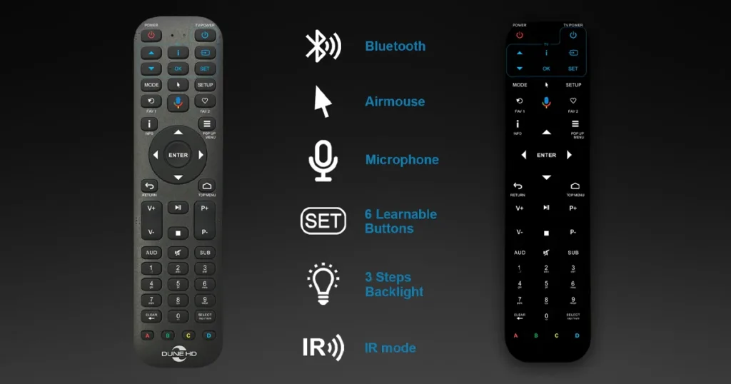 Dune HD BT R4 – programmable Bluetooth remote control